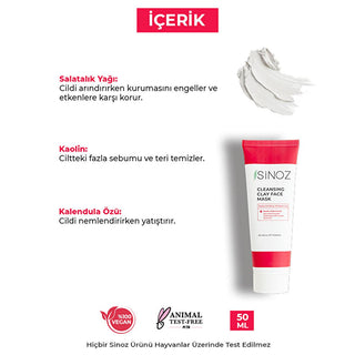 Sinoz Acne & Blackhead Purifying Facial Mask: Deep Pore Cleansing, Oil Control, and Natural Extracts for Clearer Skin Sinoz Acne Mask: Purify Pores & Clear Blackheads - Natural Formula acne face mask, blackhead removal mask, pore cleansing mask, oily skin mask, deep cleansing face mask, natural clay mask, facial treatment for acne, skin purifying mask, acne treatment, blackhead treatment, pore minimizer, oil control, kaolin clay, calendula extract, cucumber extract, chamomile extract, facial mask, skin care