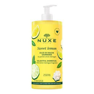 Nuxe Sweet Lemon Delightful Shower Gel: Refreshing & Fragrant - 750ml Large Size for Long Lasting Use Nuxe Sweet Lemon Shower Gel: Refresh & Invigorate Your Skin shower gel, lemon shower gel, Nuxe shower gel, sweet lemon shower gel, large shower gel, 750 ml shower gel, Nuxe Sweet Lemon Delightful Duş Jeli, fragrant shower gel, refreshing shower gel, body wash, lemon body wash, Nuxe, sweet lemon, large bottle, long lasting, invigorating, uplifting, skincare, cleansing, hydrating, shower, bath, body, fragranc