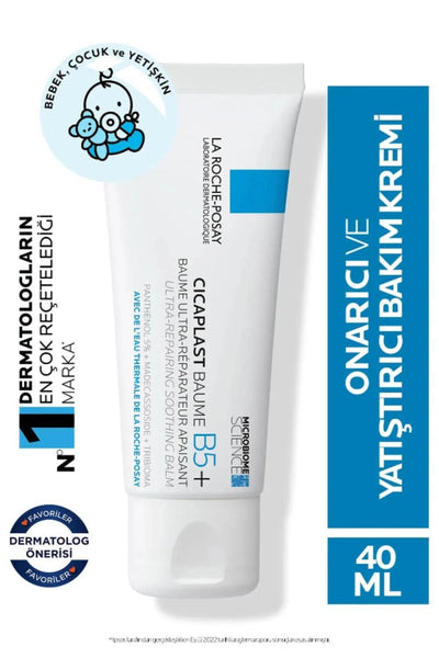 La Roche-Posay Cicaplast B5 Balm (40ml): Soothing Skin Repair Balm for Sensitive, Damaged Skin - Minor Cuts, Burns & Irr
