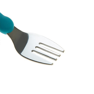 babyjem stainless steel fork and spoon set turquoise, child-friendly ergonomic design with non-slip handles, BPA-free and phthalate-free fork and spoon set Babyjem Stainless Steel Fork & Spoon Set - Turquoise | Specially Designed for Young Children Babyjem Stainless Steel Fork & Spoon Set - Turquoise babyjem, stainless-steel-cutlery, fork-and-spoon-set, toddler-utensils, child-self-feeding, kids-kitchenware, non-slip-handles, safe-baby-products, ergonomic-design, ai-generated
