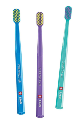 Curaprox CS 1560 Soft Manual Toothbrush for Sensitive Teeth and Gums - Gentle...