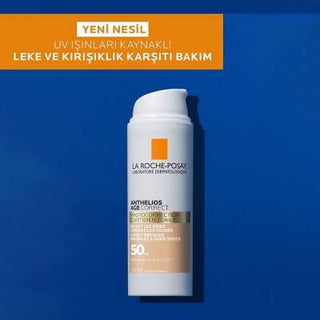 La Roche-Posay Anthelios SPF 50+ Age Correct CC Cream: Tinted Sunscreen for Wrinkles, Dark Spots & Even Skin Tone La Roche-Posay SPF 50+ CC Cream - Anti-Aging Tinted Sunscreen SPF50+ CC Cream, La Roche Posay Anthelios, Anti-aging sunscreen, Tinted sunscreen, Hyaluronic acid CC cream, Sun protection for wrinkles, Daily CC cream SPF50+, CC cream for even skin tone, Hypoallergenic sunscreen, Sunscreen for sensitive skin, CC Cream, SPF, Sunscreen, Anti-aging, Wrinkle reduction, Dark spot correction, Even skin t