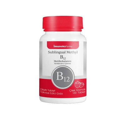 İmuneks _muneks Vitamin B12 Supplement - Methylcobalamin Sublingual Tablets for Effective Absorption, Energy & Nervous S