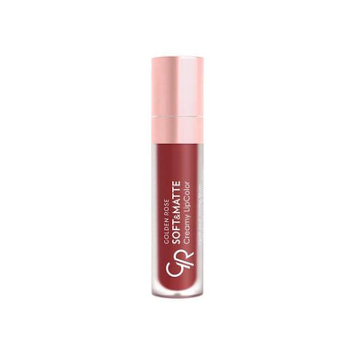 Golden Rose Soft & Matte Creamy Lipstick: Long-Lasting, Moisturizing Lip Color with Jojoba & Avocado Oil - Intense Color