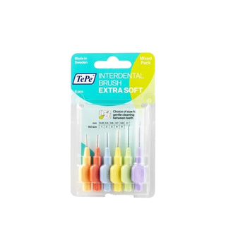 Tepe Extra Soft Interdental Brush Set of 6 - Gentle on Gums, Effective Oral Hygiene Tepe Extra Soft Interdental Brushes - Gentle Oral Hygiene Interdental Brush, Extra Soft Bristles, Oral Hygiene, Tepe Brand, Dental Cleaning, Oral Care, Gum Health, Plaque Prevention, Dental Hygiene Tools, Gentle Cleaning, Sensitive Mouth, Dental Work, Tight Teeth Spacing