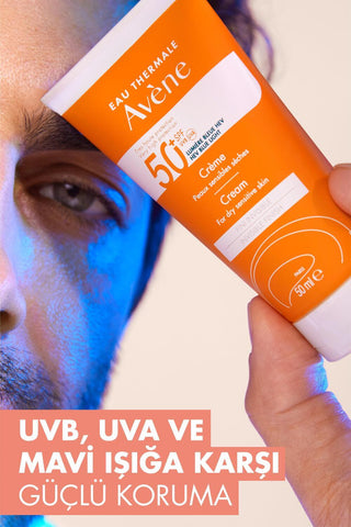 Avene Fragrance-Free Sunscreen Cream for Dry Skin SPF50+ - Water-Resistant & Moisturizing