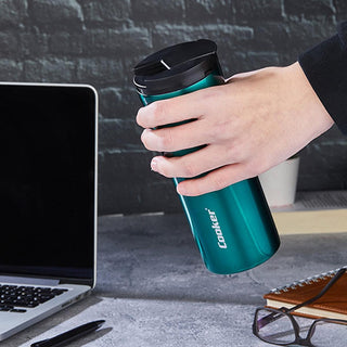 Cooker Stainless Steel Thermos 400ml - Keep Drinks Hot & Cold On-the-Go, Leak-Proof Travel Mug Cooker Thermos: Keep Drinks Hot/Cold On-the-Go! stainless steel thermos, insulated thermos, travel mug, hot and cold thermos, leak proof thermos, car cup thermos, portable thermos, 400ml thermos, commuter thermos, outdoor thermos, travel, camping, hiking, office, school, stainless steel, double walled, hot drinks, cold drinks, beverage container, cup holder, anti-spill, portable, drinks, travel mug, car accessory,