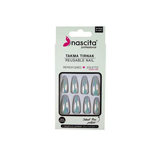 Nascita Hologram Artificial Nail Tips S197 - 24 Piece Set for Nail Art & DIY Enhancement Nascita Hologram Nail Tips S197 - 24 Piece Nail Art Set nail art supplies, artificial nail tips, hologram nail tips, Nascita nail products, DIY nail enhancement, nail beauty, cosmetic nail solutions, nail art designs, hologram nails, nail tips 24 piece set, pre-designed nail art