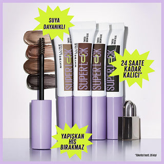 Maybelline Super Lock Brow Glue - Taupe Eyebrow Mascara: 24H Laminated Brow Look, Non-Sticky Formula, Sweat-Resistant Definition Maybelline Brow Glue: 24H Laminated Brows, Taupe Eyebrow Mascara eyebrow mascara, brow glue, kaş sabitleyici, laminated brows, 24 hour hold eyebrow gel, taupe eyebrow tint, non-sticky brow gel, sweat resistant eyebrow mascara, Maybelline brow glue, brow styling mascara, eyebrow gel, brow shaping, brow tinting, long lasting brow gel, laminated brow look, makeup, cosmetics, beauty, 