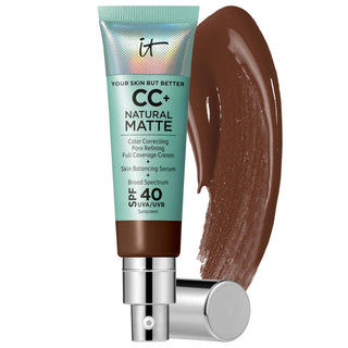 CC+ Cream Natural Matte Foundation with SPF 40 - Full Coverage, Hydrating, Vegan & Non-Comedogenic CC+ Cream Matte Foundation SPF 40 - Full Coverage & Hydrating matte foundation, SPF 40 foundation, non-comedogenic foundation, vegan foundation, full-coverage foundation, hydrating foundation, oily skin solution, long-lasting makeup, broad-spectrum sun protection, skincare makeup, cruelty-free cosmetics, natural matte finish, Air Licium��, Hyaluronic Acid, Lentil Seed Extract
