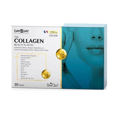 Day2Day Collagen Beauty Supplement with Elastin, Hyaluronic Acid & Antioxidants - Anti-Aging, Skin Health & Elasticity S