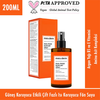 Maruderm Heat Protective Hair Serum with Argan Oil - Dual-Phase Formula for Shiny, Protected Hair Maruderm Heat Protective Hair Serum - Argan Oil for Shiny Hair heat protective hair serum, sun protection for hair, argan oil hair care, dual-phase hair serum, hair styling protection, hair care, hair serum, protective hair products, argan oil benefits, hair health, hair protection, styling hair care