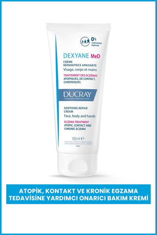 ducray dexyane med eczema relief cream 100ml, ducray dexyane med packaging front view, ducray dexyane med cream texture Ducray Dexyane Med - Eczema Relief Cream | 3.4 Fl Oz Ducray Dexyane Med - Eczema Relief Cream | 3.4 Fl Oz ducray, eczema-relief, sensitive-skin, skin-care, dry-skin, repairs-skin-barrier, moisturizer, eczema-treatment, ai-generated, atopic-dermatitis