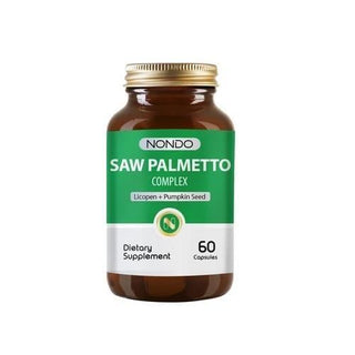 Nondo Saw Palmetto Complex 60 Capsules - Prostate Health Support & Antioxidant Supplement for Men Nondo Saw Palmetto Complex 60 Capsules - Prostate Health Support Saw Palmetto Supplement, Prostate Health Support, Natural Dietary Supplement, Selenium Antioxidant, Herbal Extract Capsules, Men's Health, Urinary Health Support, Antioxidant Support, Dietary Supplements for Men, Prostate Health Capsules