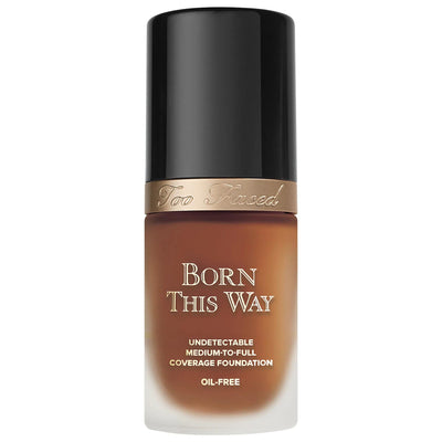 Too Faced Born This Way Natural Finish Longwear Liquid Foundation - Oil-Free, Vegan, Long-Lasting Makeup for Flawless Co