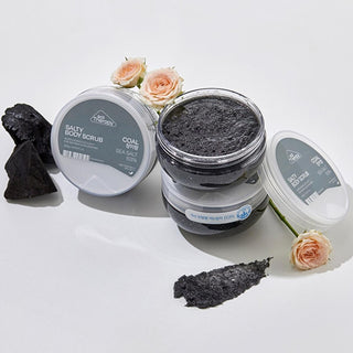 SalTherapy Natural Body Scrub with Charcoal & Salt for Gentle Exfoliation - 300g SalTherapy Body Scrub with Charcoal & Salt - Natural Exfoliant body scrub, natural skincare, salt scrub, charcoal scrub, exfoliating skincare, natural body care, skincare routine, gentle exfoliation, nourishing skincare, Korean natural sun salt, charcoal benefits, moisturizing body scrub