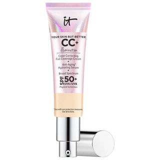 CC+ Cream Illumination with SPF 50+ - Color-Correcting Foundation for Anti-Aging, Radiant Finish CC+ Cream Illumination - SPF 50+ Anti-Aging Foundation CC Cream, Foundation with SPF, Anti-aging makeup, Color-correcting foundation, Mineral sunscreen foundation, Skincare Makeup, Full-coverage Foundation, Radiant Finish, Collagen, Peptides, Niacin, Clean Beauty, Sensitive Skin Friendly, Everyday Makeup, Special Occasion Makeup, Youthful Appearance