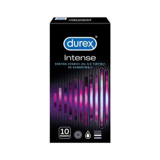 Durex Intense Ribbed & Dotted Condoms: Enhanced Sensitivity, Reliable Protection - 10 Count Durex Intense Condoms: Ribbed, Dotted for Pleasure Durex Intense condoms, ribbed condoms, dotted condoms, textured condoms, latex condoms, condoms for pleasure, condoms for sensation, safe sex products, contraceptives, lubricated condoms, condoms, contraception, STI protection, sexual health, enhanced pleasure, intense sensations, ribbed texture, dotted texture, lubricated, reservoir tip, natural latex, easy-to-open,