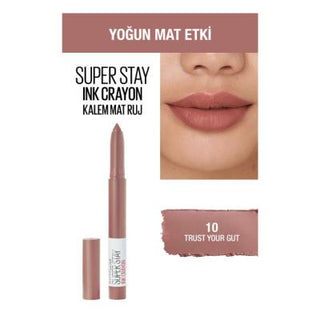maybelline super stay ink crayon in 10 trust your gut, matte lip crayon applicator, maybelline super stay ink crayon packaging Maybelline New York Super Stay Ink Crayon - 10 Trust Your Gut | Matte Lip Crayon Maybelline Super Stay Ink Crayon - 10 Trust Your Gut maybelline, super-stay-ink-crayon, matte-lip-crayon, long-lasting-lip-color, comfortable-lip-crayon, precision-application, ai-generated, cosmetic, makeup, beauty