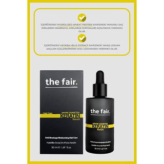 the fair. Drone-Targeted Hair Keratin Serum for Nourished & Strengthened Hair - 50 ml the fair. Drone-Targeted Hair Keratin Serum - Nourish & Strengthen Hair Hair Keratin Serum, Vegan Hair Care, Reduce Hair Loss, Drone Technology Hair Serum, Keratin Hair Treatment, Hair Nourishment, Hair Strengthening, Vegan Keratin, Hyalufiller Drone Technology, Hair Growth, Hair Health, Natural Hair Care, Phyto-Keratin, Biotin, Vitamins, Hair Care for All Types