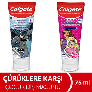 Colgate Kids Barbie & Batman Fluoride Toothpaste - Cavity Protection for Children 6+, Gentle Oral Hygiene Colgate Kids Barbie & Batman Toothpaste - Fluoride Cavity Protection children's toothpaste, fluoride toothpaste for kids, Barbie toothpaste, Batman toothpaste, toothpaste for 6 year olds, kids dental care, cavity protection toothpaste children, children's oral hygiene, best toothpaste for children's teeth, kids toothpaste, fluoride toothpaste, dental care, oral hygiene, children, kids, 6 year olds, Barb