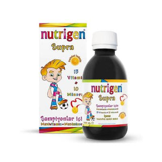 Nutrigen Supra Orange-Flavored Liquid Dietary Supplement for Kids - 6.76 fl oz Nutrigen Supra Liquid Dietary Supplement for Kids - 6.76 fl oz liquid dietary supplement, vitamin and mineral supplement, children's health supplement, orange-flavored supplement, Nutrigen Supra, kids nutrition, dietary supplement for children, nutritional support for kids, easy-to-consume supplement, health-conscious parents, children's nutritional needs