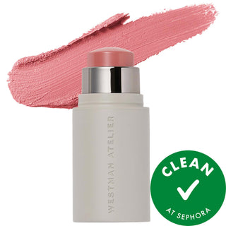 Baby Cheeks Lip + Cheek Cream Blush Stick - Natural, Hydrating Makeup for Lips and Cheeks, Cruelty-Free & Vegan Natural Lip & Cheek Blush - Hydrating & Cruelty-Free lip and cheek blush stick, natural makeup, hydrating blush, cruelty-free cosmetics, vegan beauty products, multi-use makeup, natural finish, creamy blush, blendable formula, jojoba seed oil, raspberry leaf stem cell extract, biomimicry pigment technology