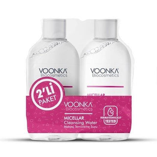 Voonka Micellar Cleansing Water with Collagen - Gentle Makeup Remover & Skincare - Dermatologically Tested, 500ml x2 Voonka Micellar Cleansing Water - Gentle Makeup Remover micellar cleansing water, collagen skincare, makeup remover, gentle cleanser, dermatologically tested, skincare, sensitive skin, natural ingredients, collagen, paraben free, alcohol free, perfume free, skincare routine, beauty products, cosmetics, facial care