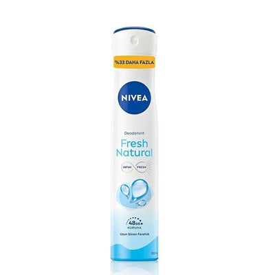 Nivea Fresh Natural Deodorant Spray for Women - 48 Hour Protection, Dermatologically Tested, Alcohol-Free