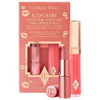 Charlotte Tilbury K.I.S.S.I.N.G Lipstick and Lip Gloss Duos - Cruelty-Free, Hypoallergenic Makeup Set for Beauty Enthusiasts Charlotte Tilbury Lip Duo - Cruelty-Free Lipstick & Gloss Set lipstick and lip gloss set, cruelty-free cosmetics, hypoallergenic makeup, Charlotte Tilbury K.I.S.S.I.N.G, lip care duo, beauty enthusiasts, cosmetic enhancement, versatile lip products, convenient makeup, travel-sized lipstick, high shine lacquer, soft-satin shine finish, fuller-looking lips, cruelty-free makeup, hypoalle