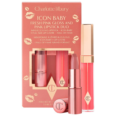 Charlotte Tilbury K.I.S.S.I.N.G Lipstick and Lip Gloss Duos - Cruelty-Free, Hypoallergenic Makeup Set for Beauty Enthusi