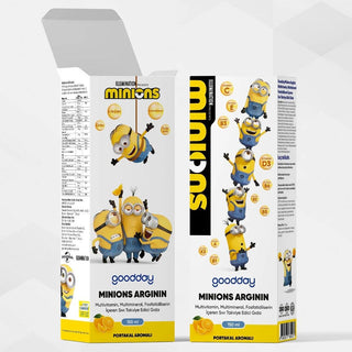 goodday minions arginin 150 ml, goodday multivitamin supplement orange flavor Goodday Minions Arginin 150 ml - Multivitamin Supplement | Orange Flavor Goodday Minions Arginin 150ml - Vitamin Rich Supplement goodday, minions, arginine, vitamins, children-supplement, dietary-supplement, multivitamin, orange-flavor, liquid-supplement, ai-generated