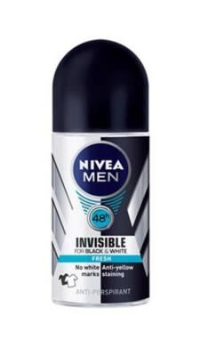 Nivea Men Invisible Black & White Fresh Roll-On Deodorant: 48H Anti-Stain Protection & Long-Lasting Freshness Nivea Men Deodorant: 48H Anti-Stain & Fresh Protection Nivea deodorant, roll-on deodorant, anti-stain deodorant, men's deodorant, long-lasting deodorant, invisible deodorant, black and white deodorant, fresh deodorant, anti-perspirant deodorant, deodorant, anti-stain, mens grooming, personal care, sweat protection, odor protection, stain-free deodorant, yellow stain, white marks, clean scent, fresh 