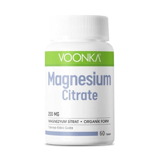 Voonka Magnesium Citrate 200mg Supplement - 60 Tablets | Supports Muscle & Nerve Function Voonka Magnesium Citrate 200mg - Muscle & Nerve Support Magnesium Citrate Supplement, Dietary Magnesium, Magnesium Tablets, Health Supplements, Wellness Products, Muscle Support, Nerve Function, Energy Production, Bone Health, Athlete Supplements, Deficiency Support, Health Conscious, Voonka, Magnesium Deficiency, Muscle Cramps Relief, Fatigue Relief
