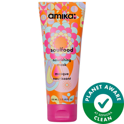 Amika Mini Soulfood Nourishing Hair Mask: Deep Conditioning Treatment for Dry, Damaged Hair - Vegan, Sulfate & Paraben F