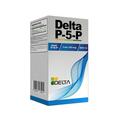 Delta P-5-P Vitamin B6 Supplement: Enhanced Absorption Liquid Formula for Nerve & Brain Health - 300 ml