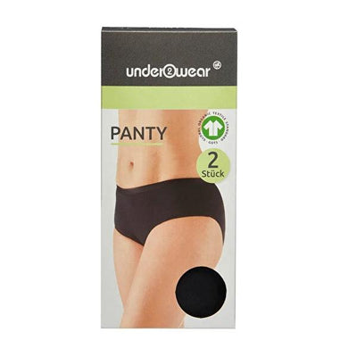 Calvin Klein Women's Underwear Cotton Rich Slip Panty - Soft, Comfortable, Pack of 2 - Black, L Size