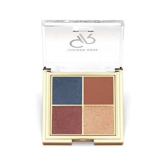 Golden Rose Blue Charm Eyeshadow Palette - Create Stunning Blue Eye Looks - Pigmented, Blendable, Travel-Friendly Eyeshadow Quad Golden Rose Blue Charm Eyeshadow Palette - Intense Color eyeshadow palette, blue eyeshadow, makeup palette, pigmented eyeshadow, blending eyeshadow, Golden Rose eyeshadow, Blue Charm eyeshadow palette, eyeshadow quad, makeup, beauty, eye makeup, blue color, blue hues, travel-friendly, compact, organized, long-lasting, vibrant color, professional finish, easy blending, coordinated 