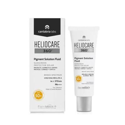 Heliocare 360 Pigment Solution SPF50+ Fluid - Broad-Spectrum Sunscreen for Uneven Skin Tone