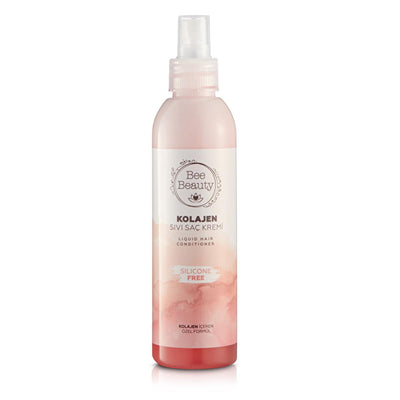 Bee Beauty Collagen Liquid Hair Conditioner - Silicone Free, Heat Protectant & Anti Frizz Hair Treatment - Volumizing & 