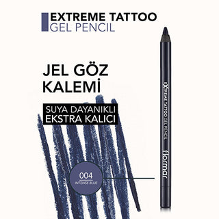 Flormar Extreme Tattoo Waterproof Gel Eyeliner - Long Lasting, Smudge Proof Eye Makeup - Intense Blue Flormar Extreme Tattoo Gel Eyeliner - Waterproof & Long Lasting waterproof eyeliner, gel eye pencil, long-lasting eye makeup, smudge-proof eye liner, Flormar Extreme Tattoo, intense blue eyeliner, matte finish eye pencil, shimmer eyeliner, cosmetic, makeup, beauty products, eye care, durable makeup