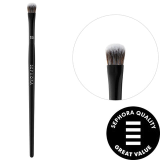 PRO Shadow Brush #15: Precise Application, Seamless Blending - Vegan & Sustainable Eyeshadow Brush PRO Eyeshadow Brush: Precise Vegan Blending Brush eyeshadow brush, small eyeshadow brush, tapered eyeshadow brush, vegan eyeshadow brush, blending brush, eyeshadow applicator, precise eyeshadow brush, synthetic eyeshadow brush, makeup brush, eye brush, vegan makeup, cruelty-free, sustainable makeup brush, precise application, blending, contouring, detailed eye looks, smoky eye, inner corner highlight, crease d