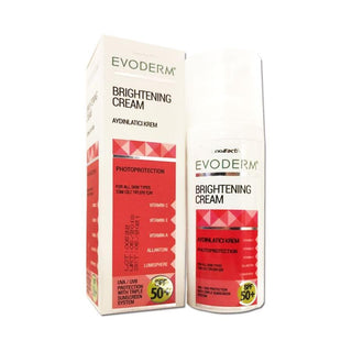 evoderm brightening cream 50 ml, evoderm brightening cream packaging Evoderm Brightening Cream SPF 50+ - Intense Care | 50 ml Evoderm Brightening Cream SPF 50+ | 50 ml evoderm, brightening-cream, spf-50, skin-care, intense-care, uv-protection, skin-blemish-solution, daily-use, hydrating, ai-generated