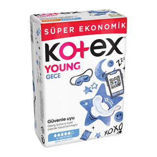 Kotex Young Super Absorbent Night Pads - 16 Count - Feminine Hygiene Pads for Teens, Superior Period Protection Kotex Young Night Pads - Super Absorbent Period Protection for Teens Kotex Young, feminine hygiene pads, menstrual pads for teens, overnight pads for girls, sanitary pads, period protection, pads for young girls, super absorbent pads, night pads, extra protection pads, feminine hygiene, period products, teen hygiene, girls' hygiene, menstrual cycle, comfort, protection, absorbency, softness, breat