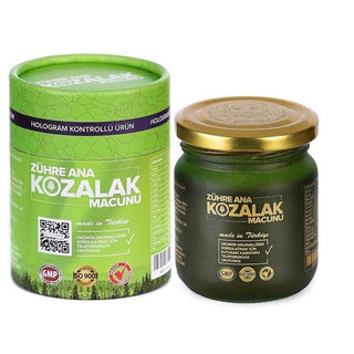 zuhre ana kozalak macunu 240 ml front, zuhre herbal product packaging Zühre Ana Kozalak Macunu - 240 ml | Natural Herbal Elixir Zühre Ana Kozalak Macunu | 240 ml zuhre, ana-kozalak-macunu, herbal-elixir, natural-remedies, wellness, health, herbal-supplements, liquid-form, plant-extracts, ai-generated
