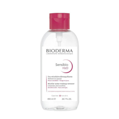 Bioderma Sensibio H2O Micellar Water for Sensitive Skin - 28.74 fl oz Gentle Makeup Remover & Cleanser