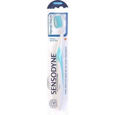 Sensodyne Sensitive Care Manual Toothbrush for Adults with Soft Bristles - Gentle Oral Care for Sensitive Teeth and Gums