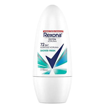 Rexona Shower Fresh Deodorant Roll On - 72 Hour Protection, Antiperspirant for Active Lifestyle