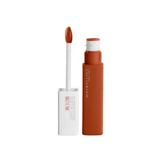maybelline super stay matte ink liquid lipstick 135 globetrotter, close up of maybelline liquid lipstick in globetrotter shade Maybelline New York Super Stay Matte Ink Liquid Lipstick - 135 Globetrotter Maybelline Super Stay Matte Ink Liquid Lipstick 135 Globetrotter maybelline, liquid-lipstick, superstay-matte-ink, makeup, beauty, long-lasting, matte-finish, lipstick, ai-generated, cosmetics