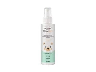 dermoskin babycare sunscreen lotion spf50+ 100 ml, child applying dermoskin babycare sunscreen, dermoskin sunscreen lotion bottle Dermoskin BabyCare Sunscreen Lotion SPF50+ - 100 ml Dermoskin BabyCare SPF50+ Sunscreen Lotion - 100 ml dermoskin, sunscreen, spf50+, baby-care, children, skincare, sun-protection, water-resistant, parents, ai-generated